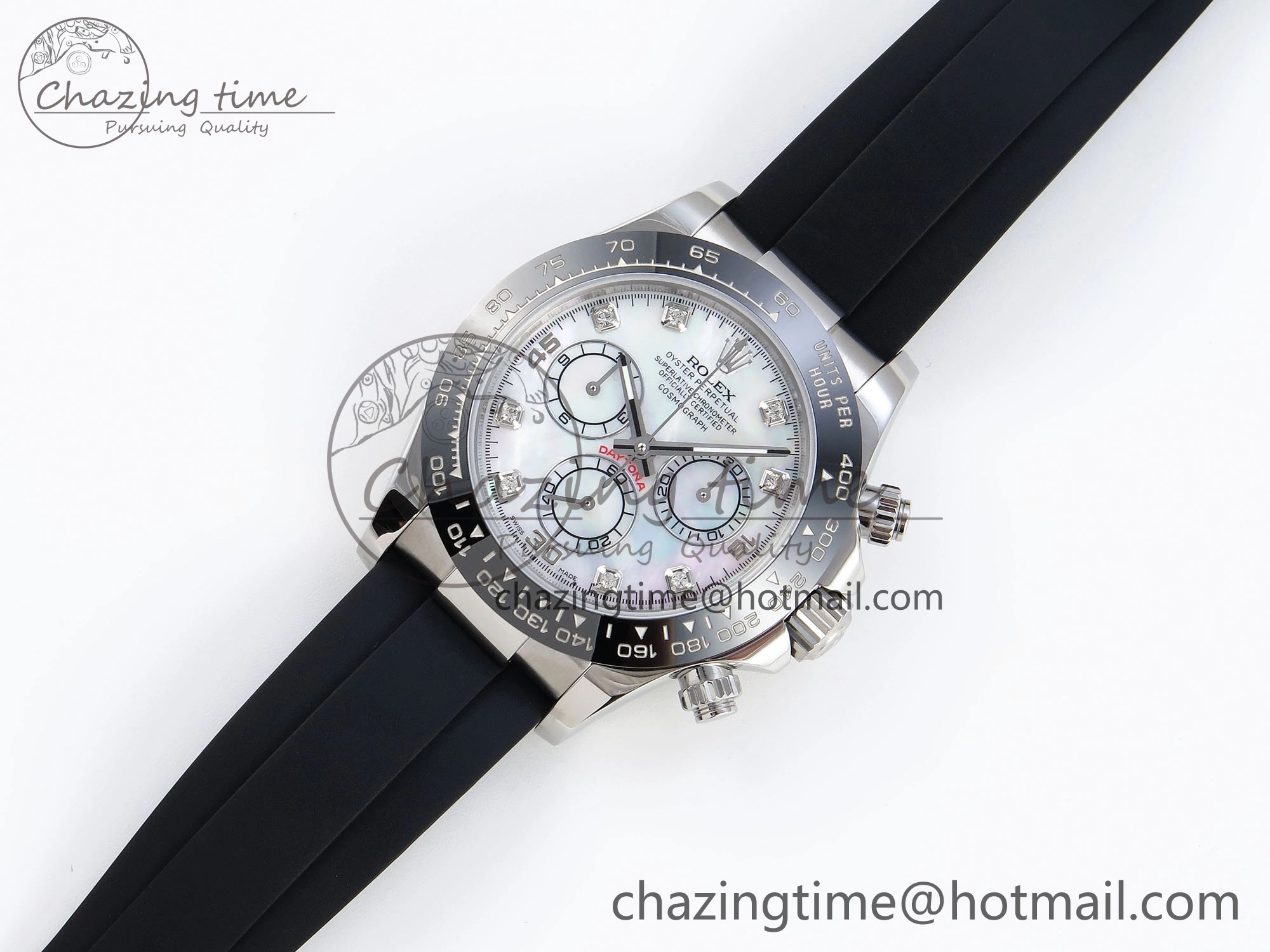 DAYTONA 116519 SS OMF BEST EDITION MOP DIAMONDS DIAL ON OYSTERFLEX STRAP A7750 (SLIM MOVEMENT)