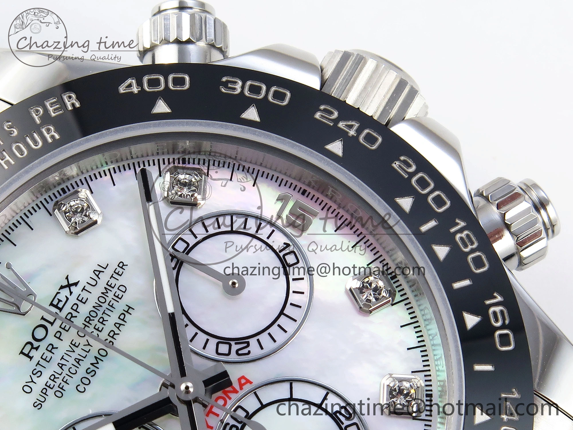 DAYTONA 116519 SS OMF BEST EDITION MOP DIAMONDS DIAL ON OYSTERFLEX STRAP A7750 (SLIM MOVEMENT)