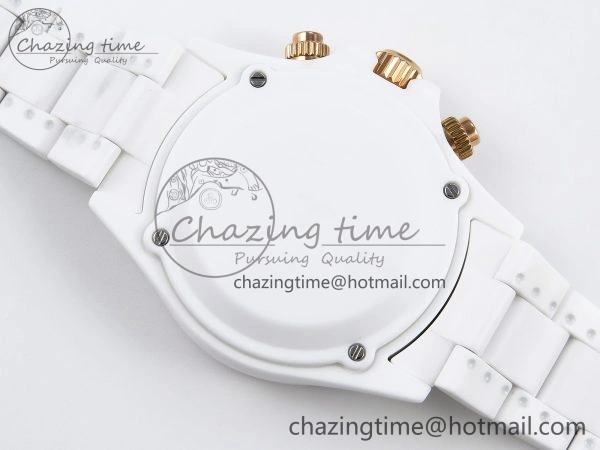 DAYTONA AET WHITE CERAMIC CASE AND BRACELET PINK DIAL NOOB BEST EDITION SA4130