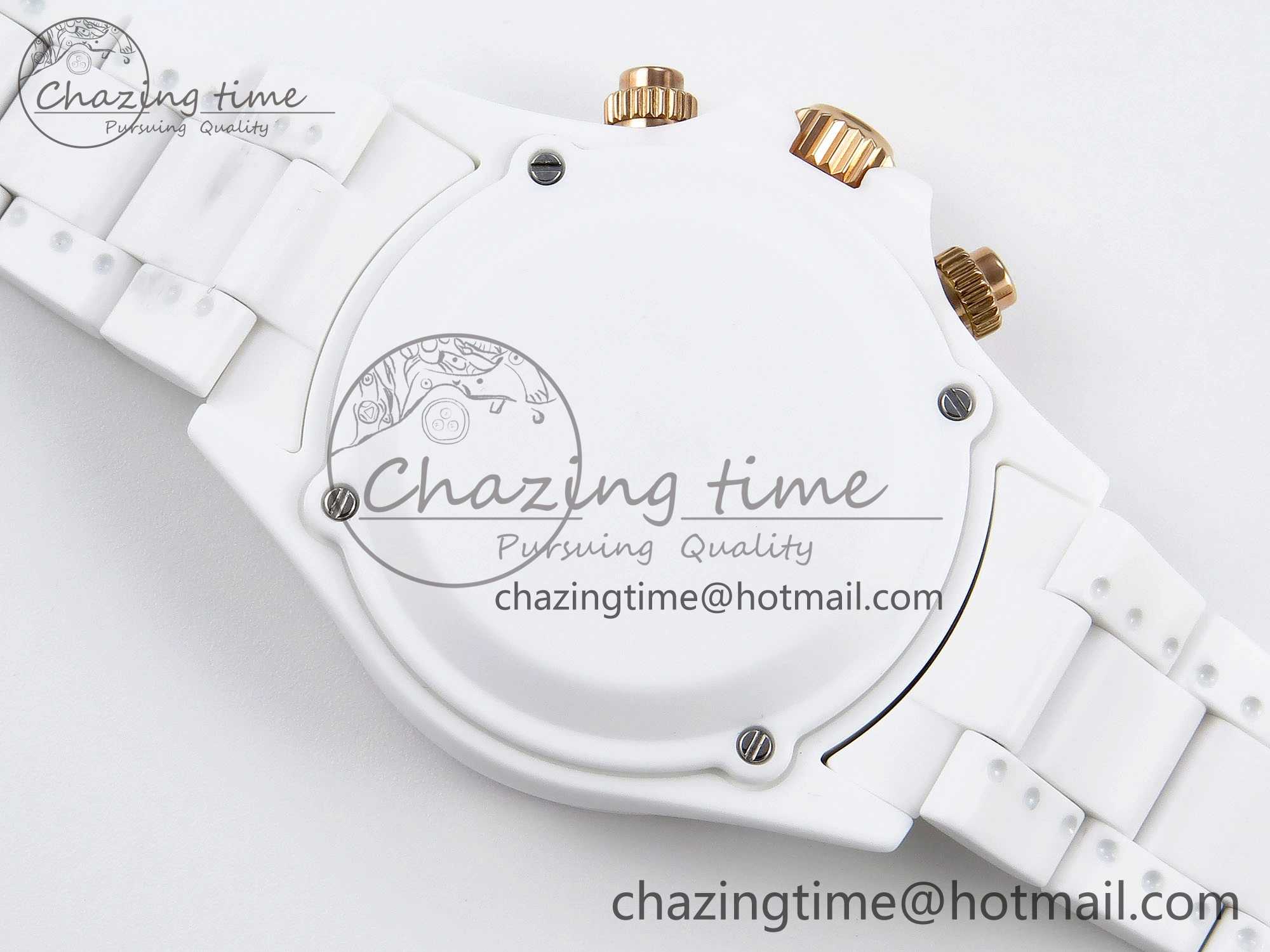 DAYTONA AET WHITE CERAMIC CASE AND BRACELET PINK DIAL NOOB BEST EDITION SA4130