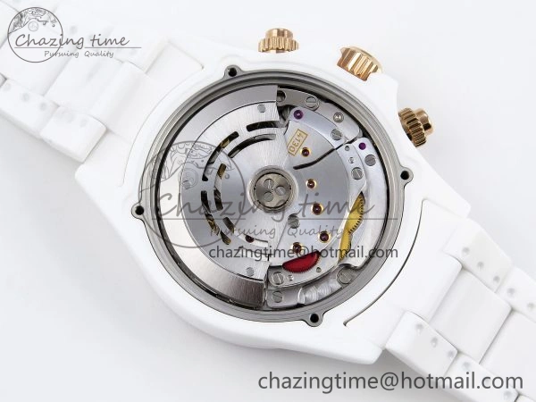 DAYTONA AET WHITE CERAMIC CASE AND BRACELET PINK DIAL NOOB BEST EDITION SA4130