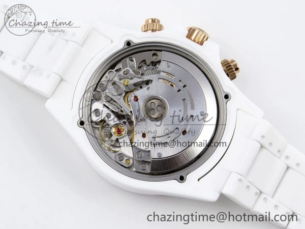 DAYTONA AET WHITE CERAMIC CASE AND BRACELET PINK DIAL NOOB BEST EDITION SA4130