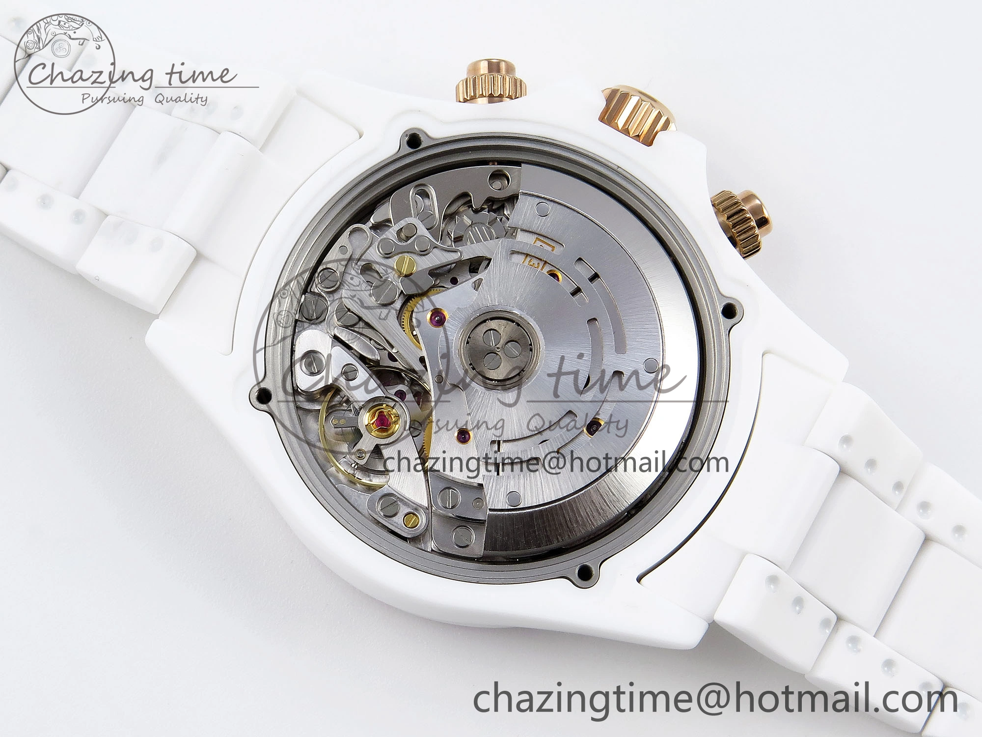DAYTONA AET WHITE CERAMIC CASE AND BRACELET PINK DIAL NOOB BEST EDITION SA4130