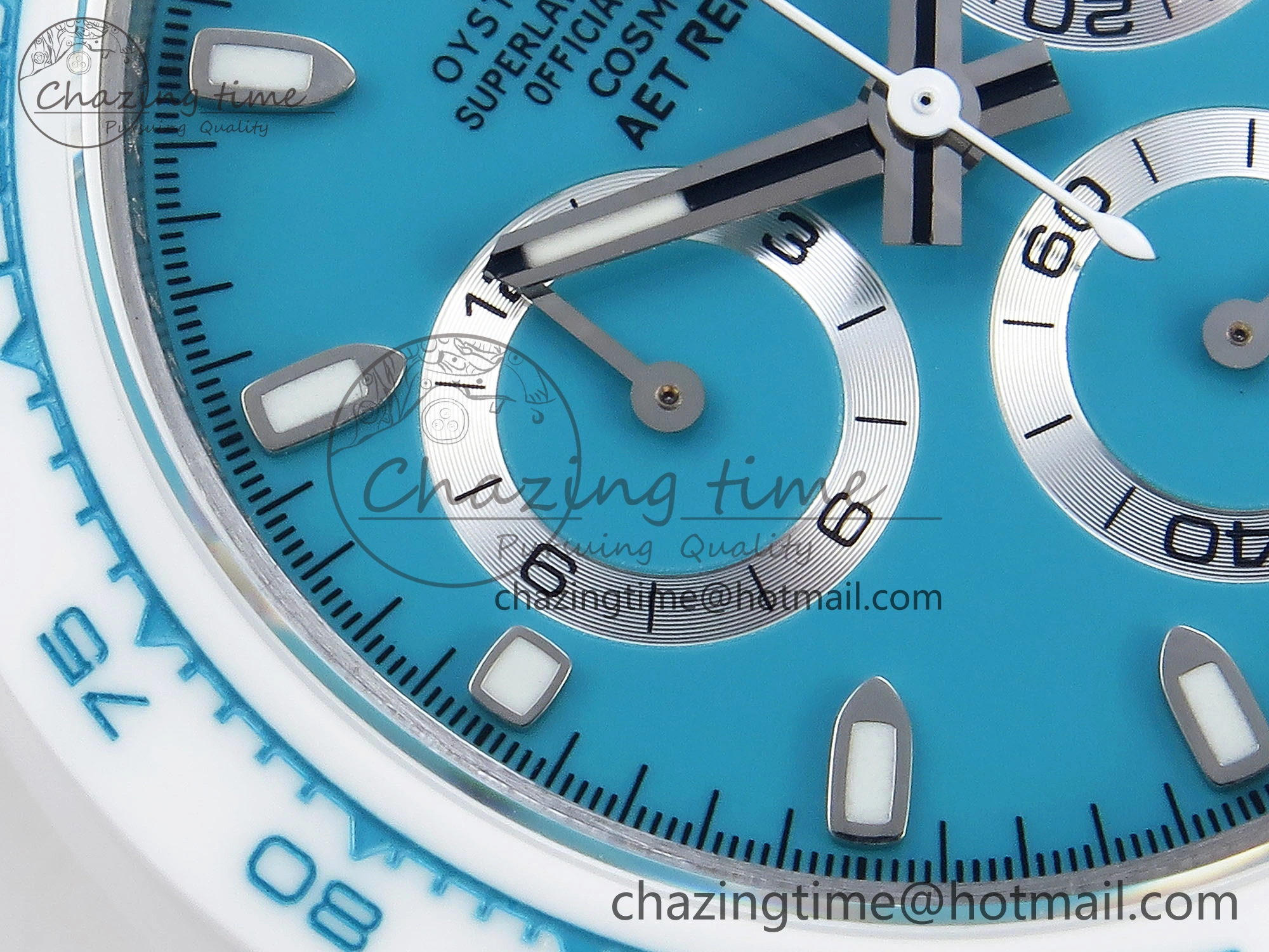 DAYTONA AET WHITE CERAMIC CASE AND BRACELET TIFFANY BLUE DIAL NOOB BEST EDITION SA4130