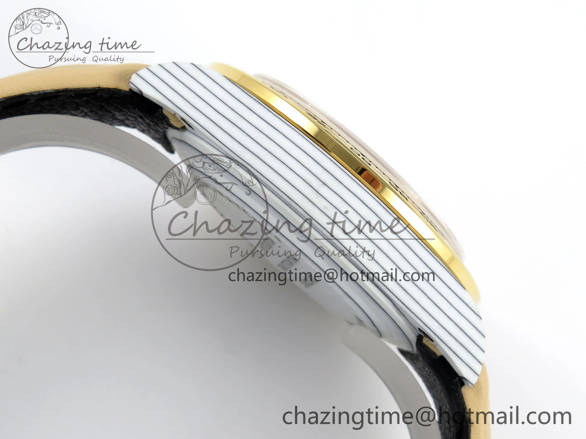 DAYTONA DIW WHITE CARBON CASE YG BEZEL NOOB BEST EDITION BEIGE DIAL ON BEIGE NYLON STRAP SA4130