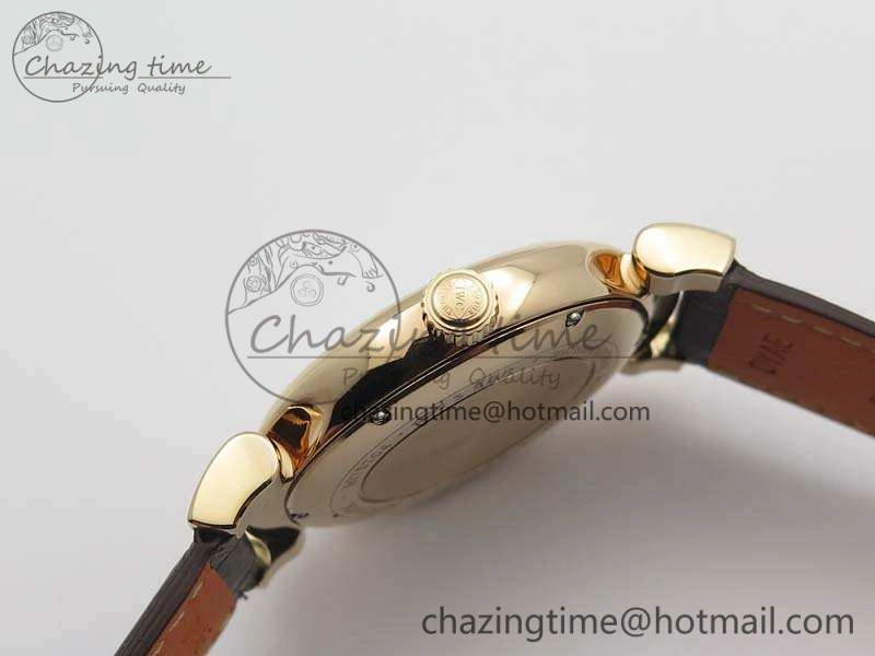 Da Vinci IW356601 RG MKF 1:1 Best Edition White Dial On Brown Leather Strap A2892