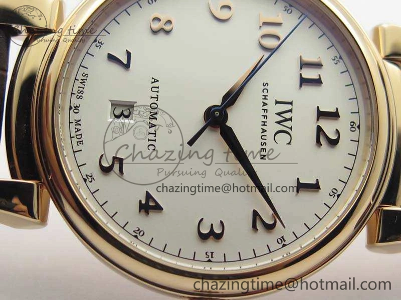 Da Vinci IW356601 RG MKF 1:1 Best Edition White Dial On Brown Leather Strap A2892