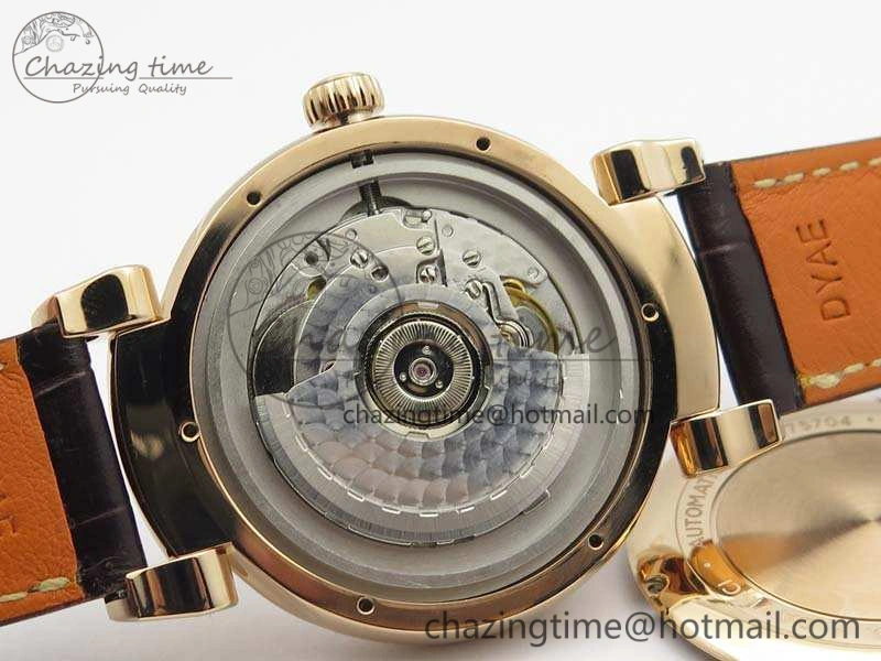 Da Vinci IW356601 RG MKF 1:1 Best Edition White Dial On Brown Leather Strap A2892