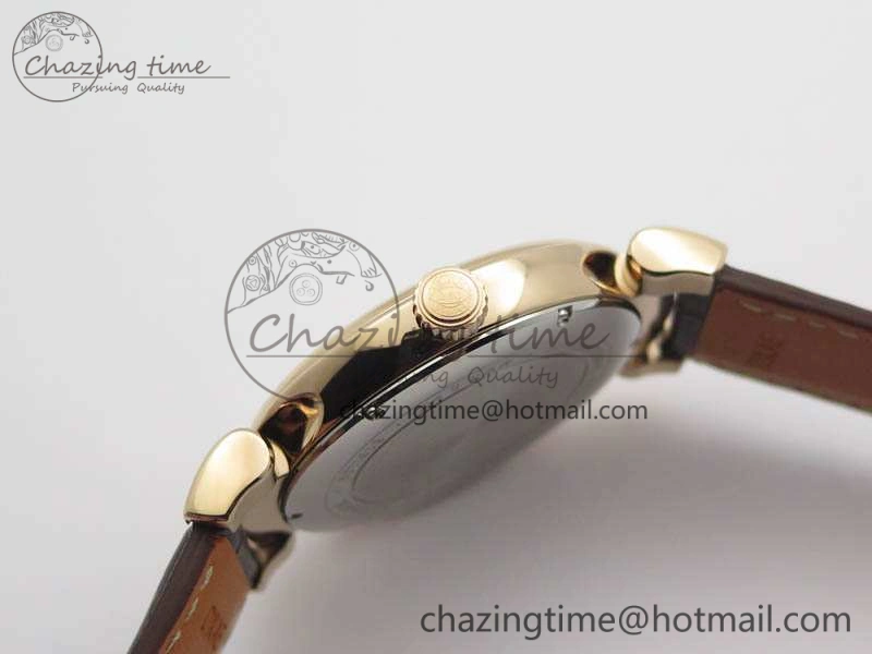 Da Vinci IW356601 RG TW 1:1 Best Edition White Dial On Brown Leather Strap A2892