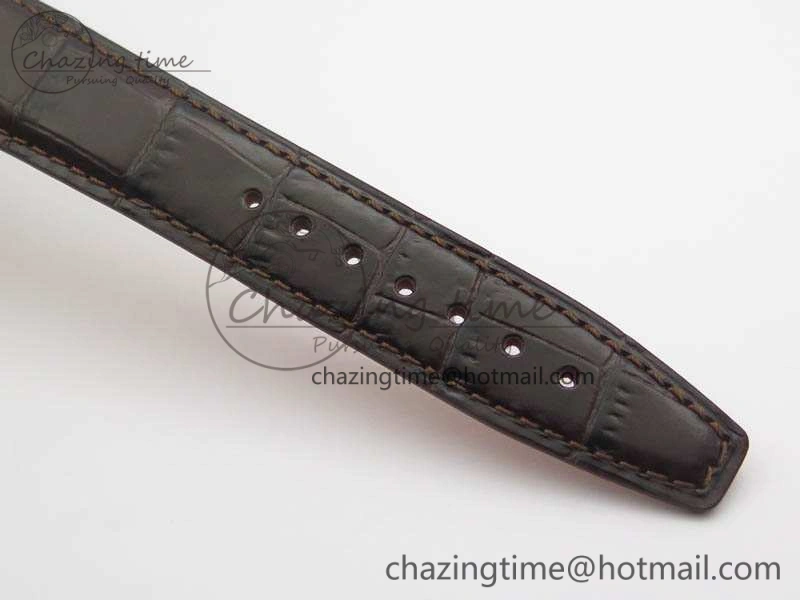 Da Vinci IW356601 RG TW 1:1 Best Edition White Dial On Brown Leather Strap A2892