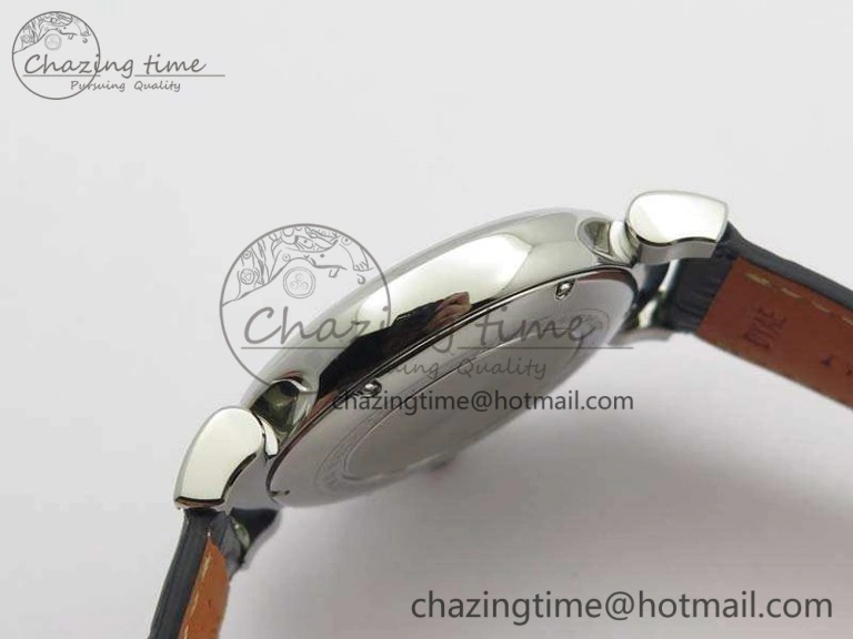 Da Vinci IW356601 SS MKF 1:1 Best Edition Blue Dial On Black Leather Strap A2892