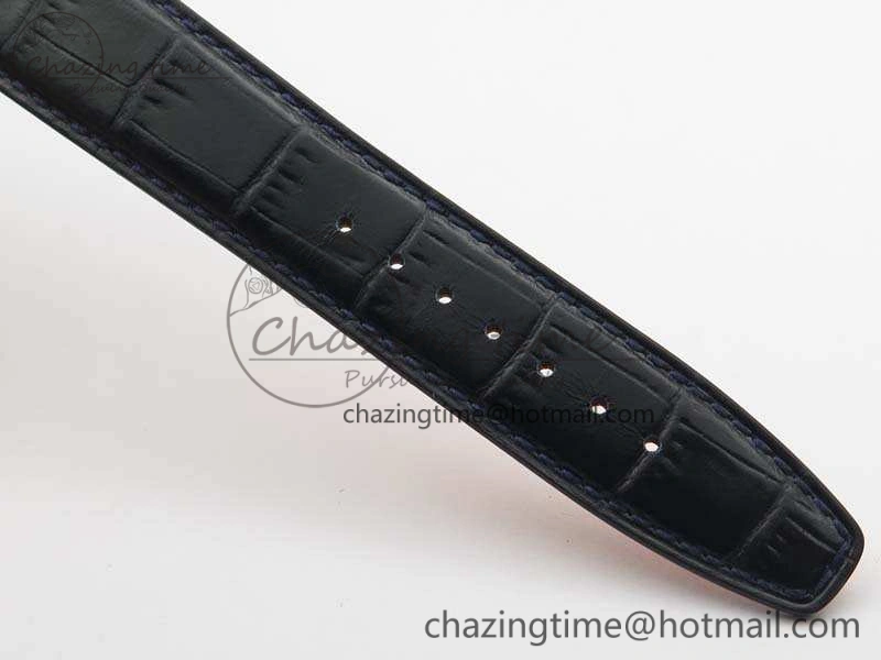 Da Vinci IW356601 SS MKF 1:1 Best Edition Blue Dial On Black Leather Strap A2892