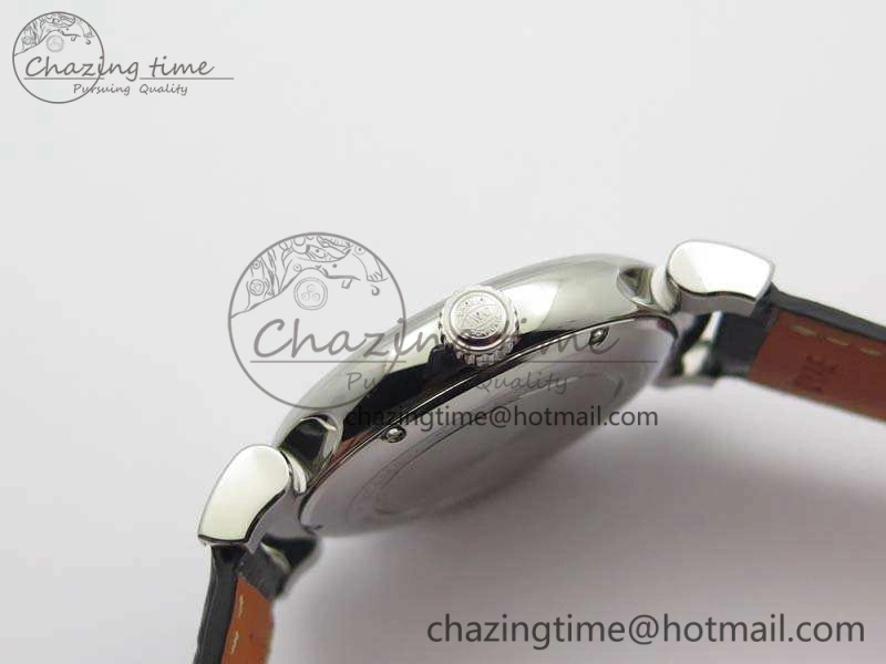 Da Vinci IW356601 SS MKF 1:1 Best Edition White Dial On Black Leather Strap A2892