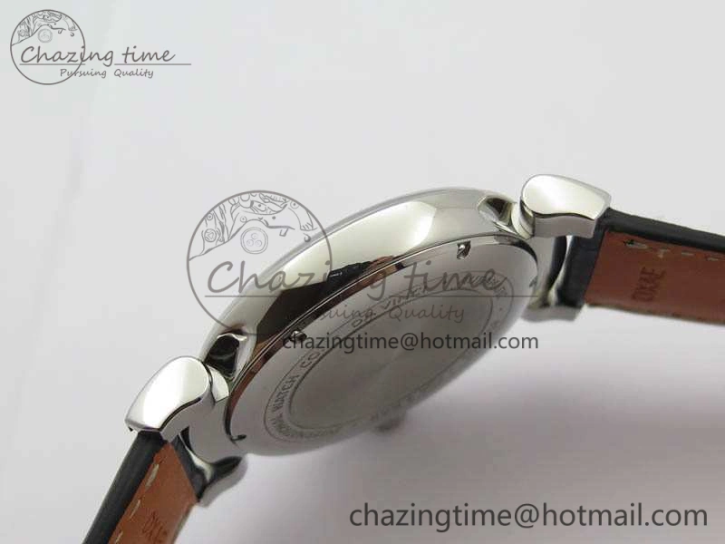 Da Vinci IW356601 SS TW 1:1 Best Edition Blue Dial On Black Leather Strap A2892