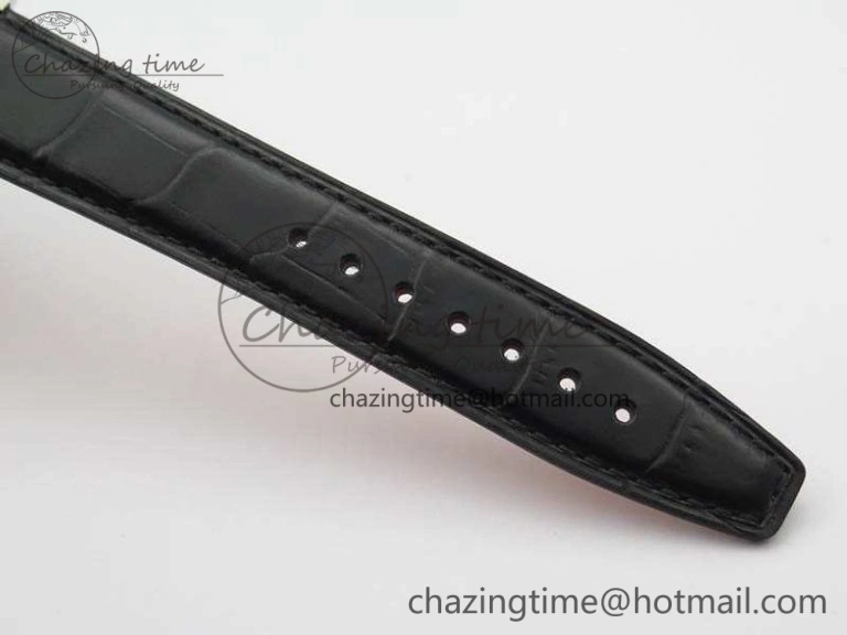 Da Vinci IW356601 SS TW 1:1 Best Edition Blue Dial On Black Leather Strap A2892
