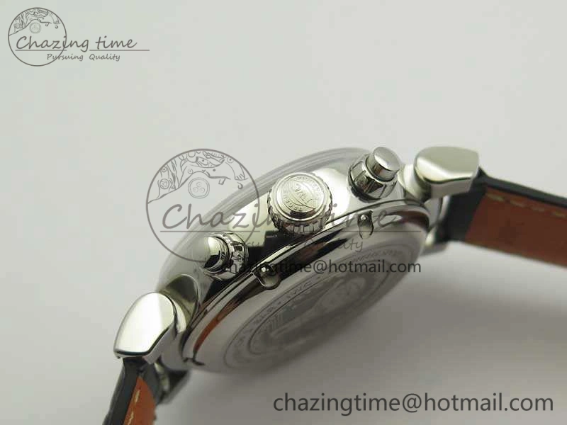 Da Vinci IW393402 SS ZF 1:1 Best Edition Blue Dial On Black Leather Strap A7750