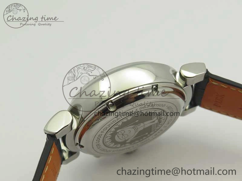 Da Vinci IW393402 SS ZF 1:1 Best Edition Blue Dial On Black Leather Strap A7750