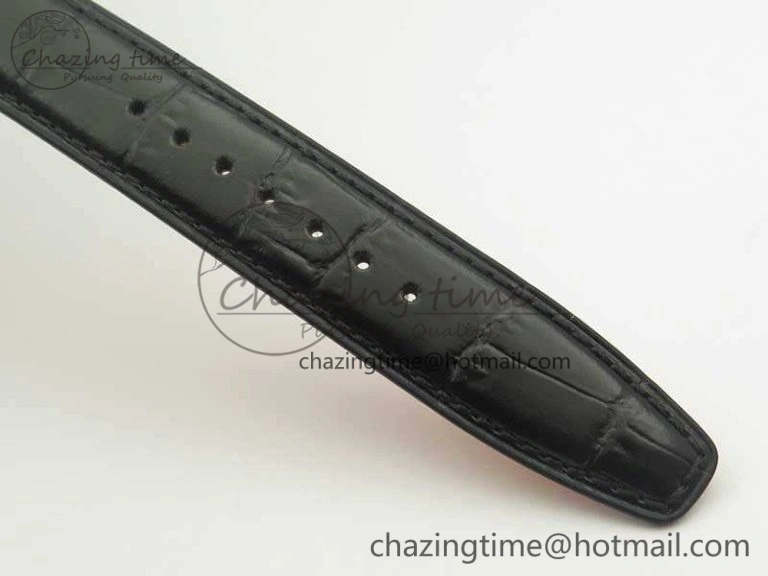 Da Vinci IW393402 SS ZF 1:1 Best Edition Blue Dial On Black Leather Strap A7750
