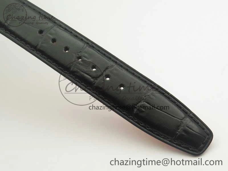 Da Vinci IW393402 SS ZF 1:1 Best Edition Blue Dial On Black Leather Strap A7750