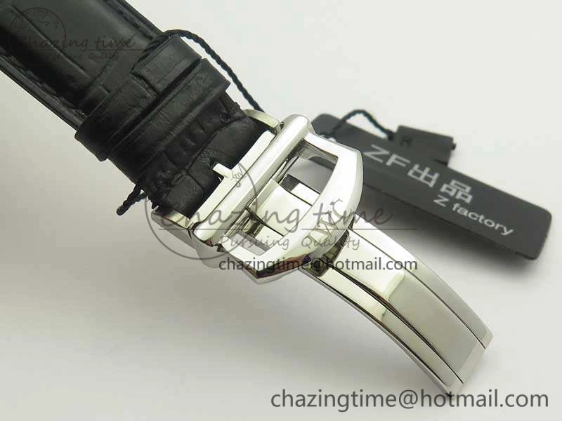 Da Vinci IW393402 SS ZF 1:1 Best Edition Blue Dial On Black Leather Strap A7750