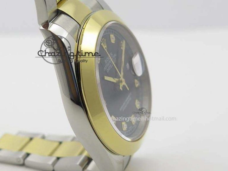 DateJust 116203 BP-Maker Best Edition SS YG Black Dial Diamond On Oyster Bracelet 36MM A2824
