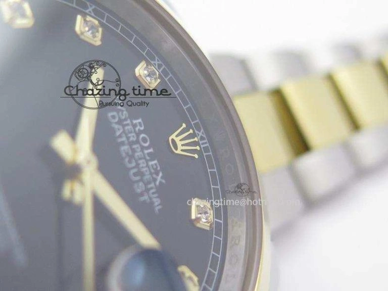 DateJust 116203 BP-Maker Best Edition SS YG Black Dial Diamond On Oyster Bracelet 36MM A2824