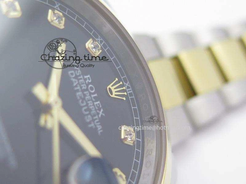 DateJust 116203 BP-Maker Best Edition SS YG Black Dial Diamond On Oyster Bracelet 36MM A2824