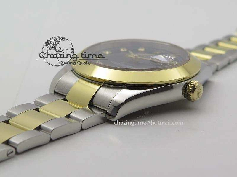 DateJust 116203 BP-Maker Best Edition SS YG Black Dial Diamond On Oyster Bracelet 36MM A2824