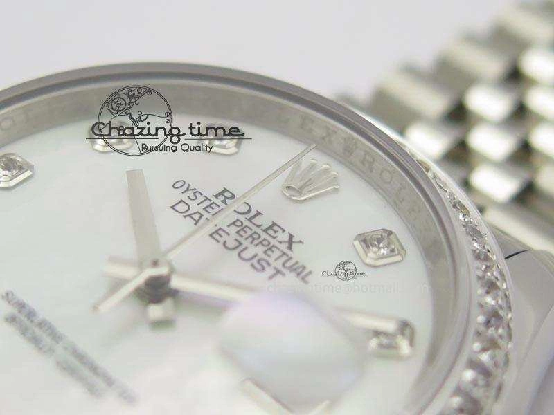DateJust 116234 BP Best Edition SS White MOP Dial Diamond Markers On SS Bracelet A2824 V2