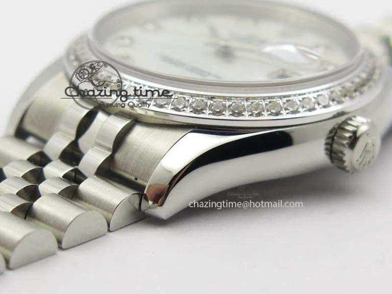 DateJust 116234 BP Best Edition SS White MOP Dial Diamond Markers On SS Bracelet A2824 V2