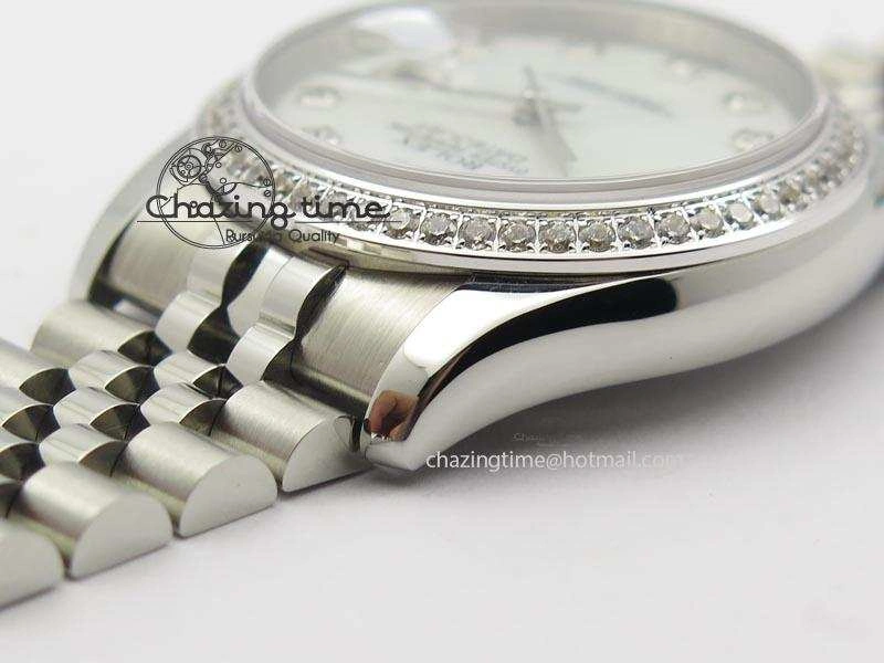 DateJust 116234 BP Best Edition SS White MOP Dial Diamond Markers On SS Bracelet A2824 V2