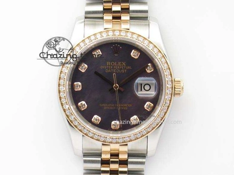 DateJust 116234 BP Best Edition SS RG Gray MOP Dial On SS Bracelet A2824 V2