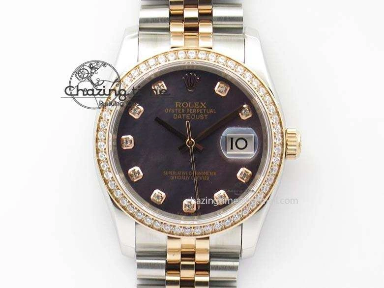 DateJust 116234 BP Best Edition SS RG Gray MOP Dial On SS Bracelet A2824 V2