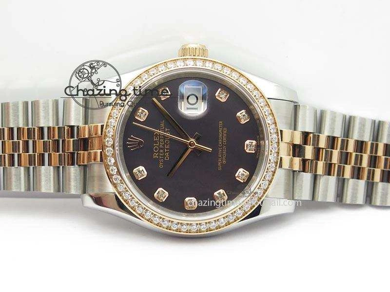 DateJust 116234 BP Best Edition SS RG Gray MOP Dial On SS Bracelet A2824 V2