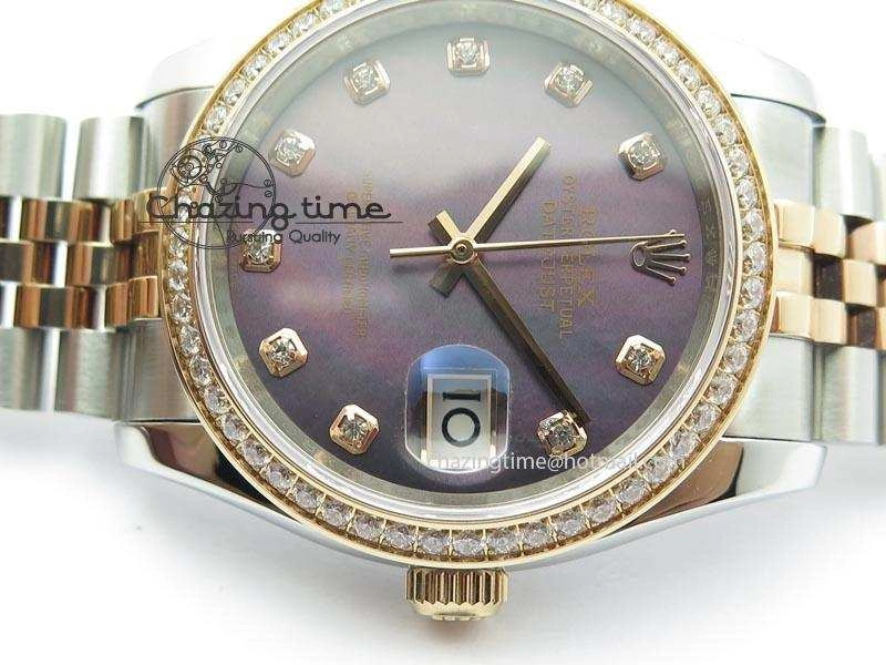 DateJust 116234 BP Best Edition SS RG Gray MOP Dial On SS Bracelet A2824 V2