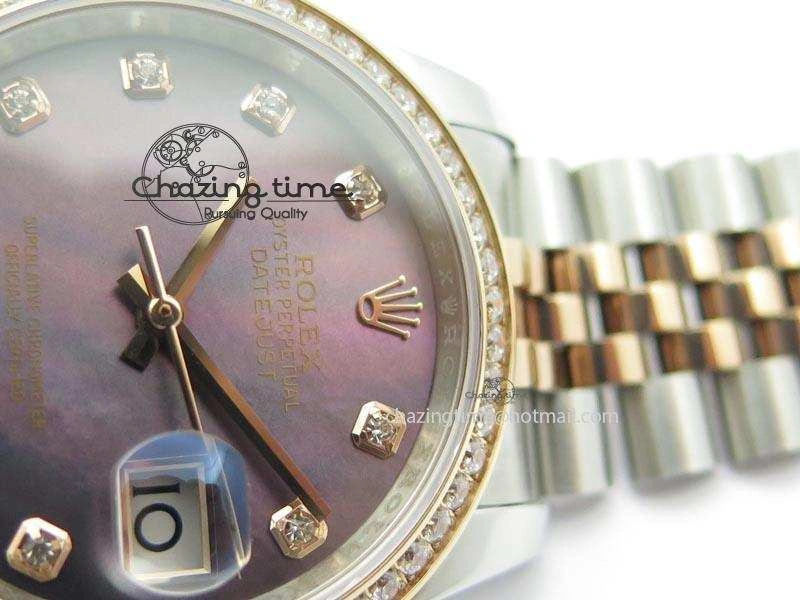 DateJust 116234 BP Best Edition SS RG Gray MOP Dial On SS Bracelet A2824 V2