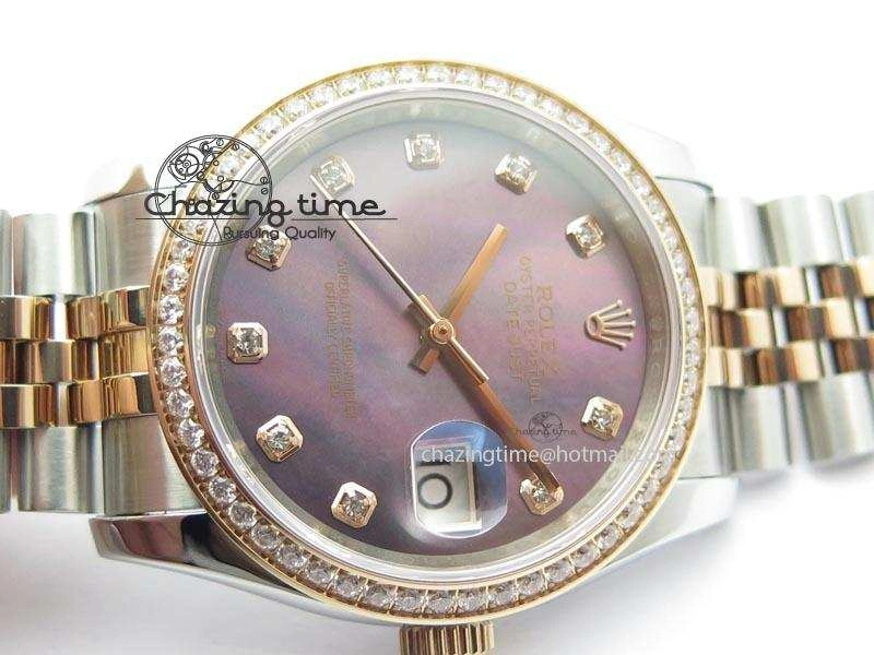 DateJust 116234 BP Best Edition SS RG Gray MOP Dial On SS Bracelet A2824 V2