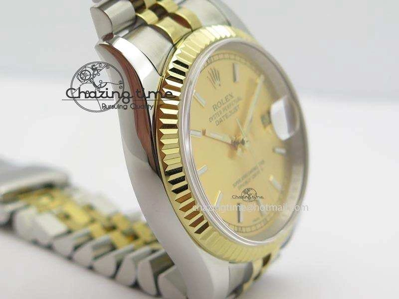 DateJust 116234 BP Best Edition SS YG Gold Dial On SS Bracelet A2824 V2