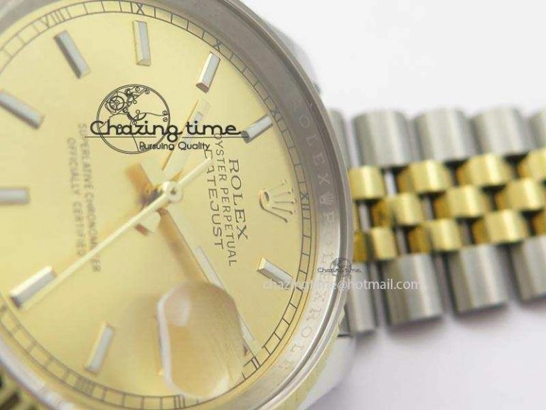 DateJust 116234 BP Best Edition SS YG Gold Dial On SS Bracelet A2824 V2