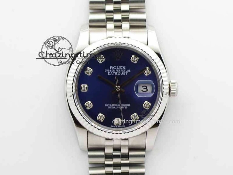 DateJust 116234 SS BP Best Edition Blue Dial Diam Markers On SS Bracelet SA3135