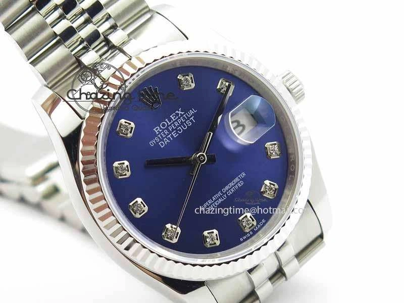 DateJust 116234 SS BP Best Edition Blue Dial Diam Markers On SS Bracelet SA3135