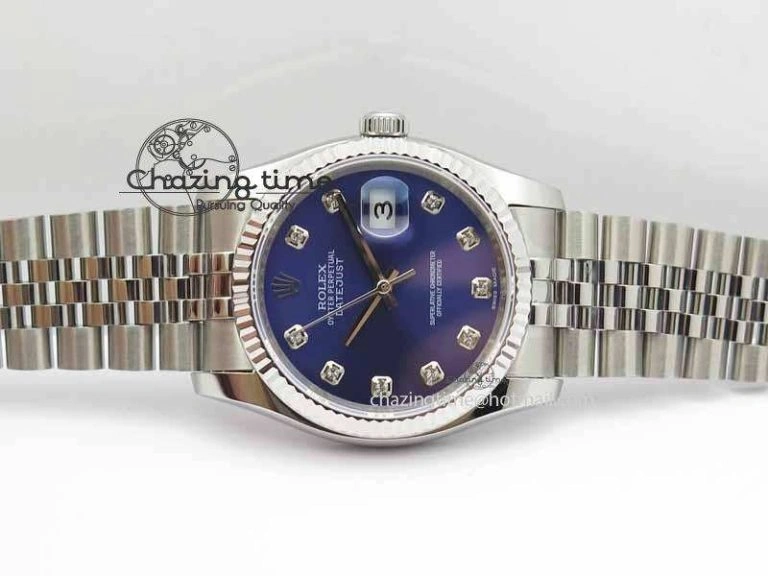 DateJust 116234 SS BP Best Edition Blue Dial Diam Markers On SS Bracelet SA3135