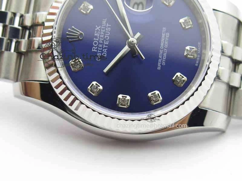 DateJust 116234 SS BP Best Edition Blue Dial Diam Markers On SS Bracelet SA3135