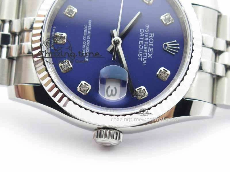 DateJust 116234 SS BP Best Edition Blue Dial Diam Markers On SS Bracelet SA3135