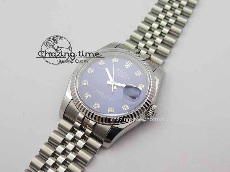 DateJust 116234 SS BP Best Edition Blue Dial Diam Markers On SS Bracelet SA3135