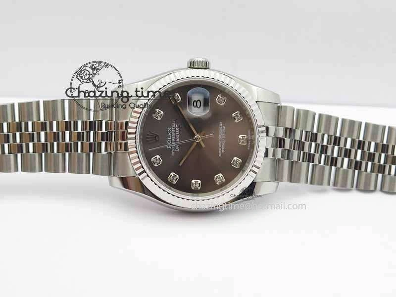 DateJust 116234 SS BP Best Edition Gray Dial Diam Markers On SS Bracelet SA3135