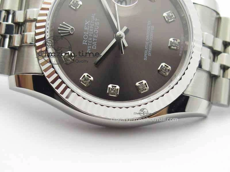 DateJust 116234 SS BP Best Edition Gray Dial Diam Markers On SS Bracelet SA3135