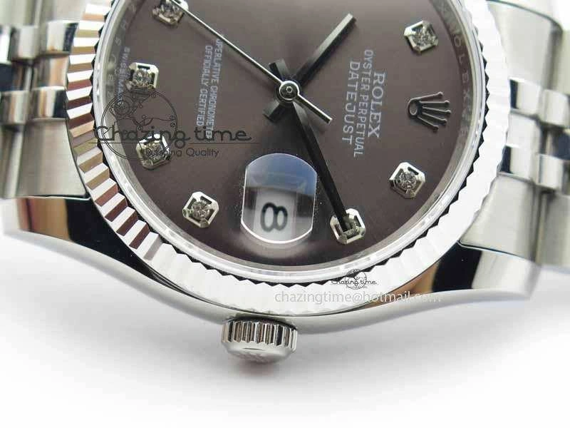 DateJust 116234 SS BP Best Edition Gray Dial Diam Markers On SS Bracelet SA3135