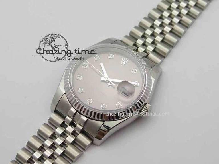 DateJust 116234 SS BP Best Edition Gray Dial Diam Markers On SS Bracelet SA3135