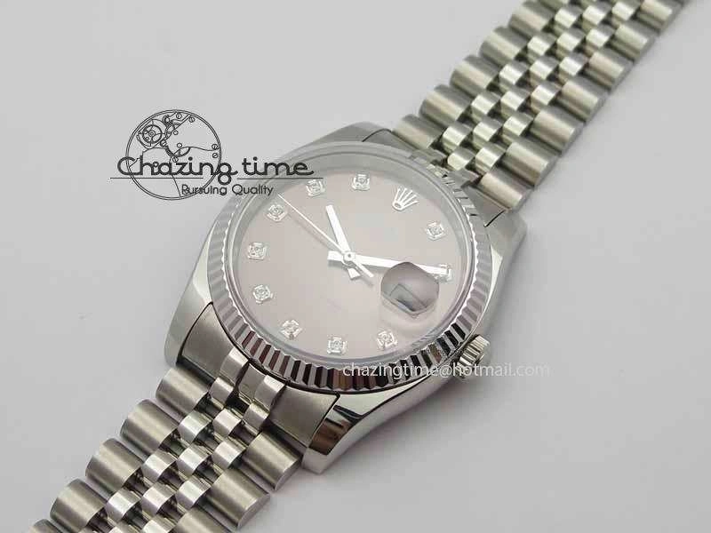 DateJust 116234 SS BP Best Edition Gray Dial Diam Markers On SS Bracelet SA3135